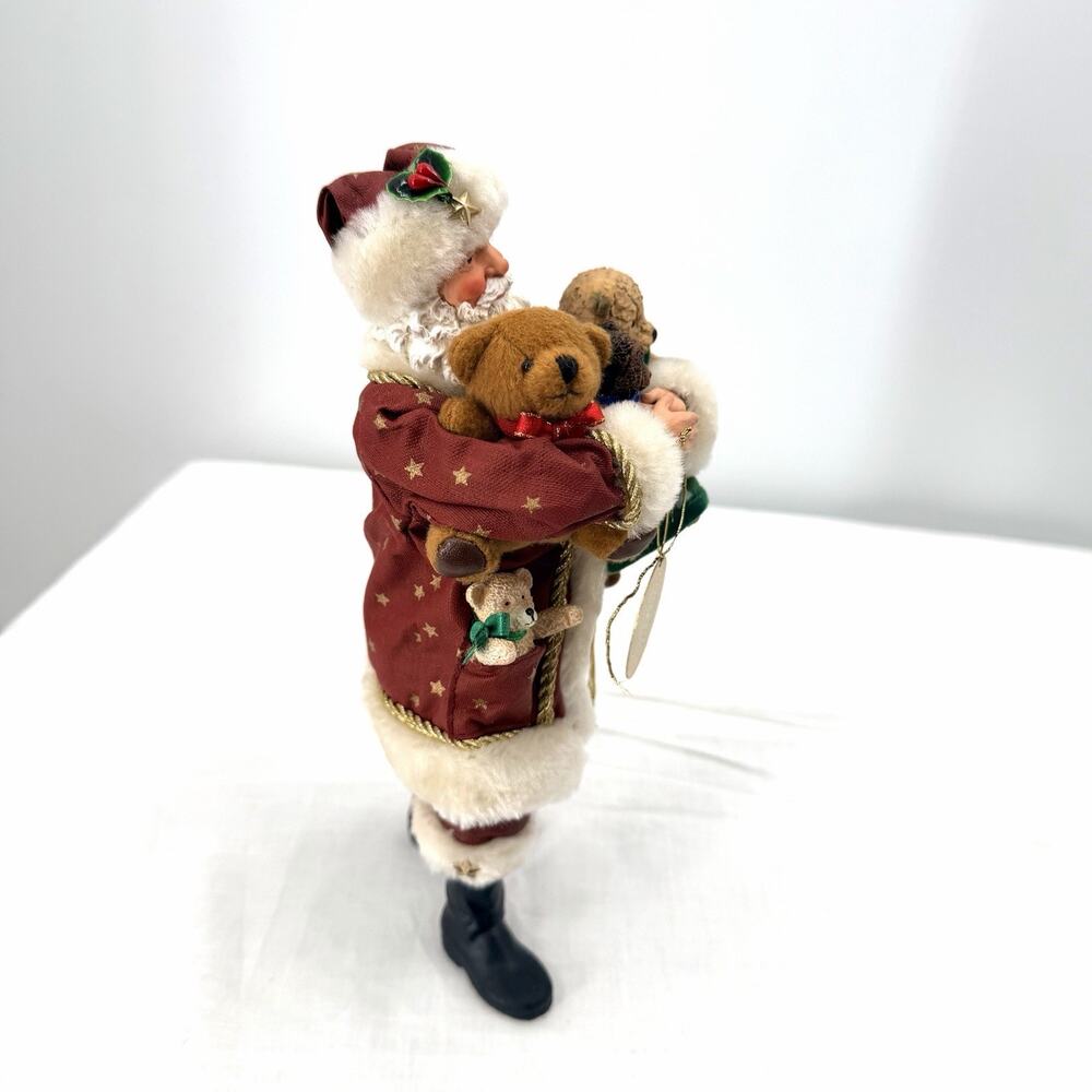 Vintage Possible Dreams Clothtique Santa Claus Teddy Figurine An Armful of Love - Picture 8 of 12